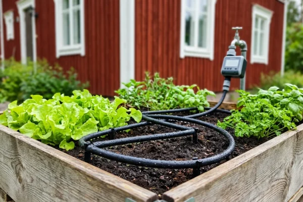 Tihkuletku kytkettynä vehreään lavakaulukseen.