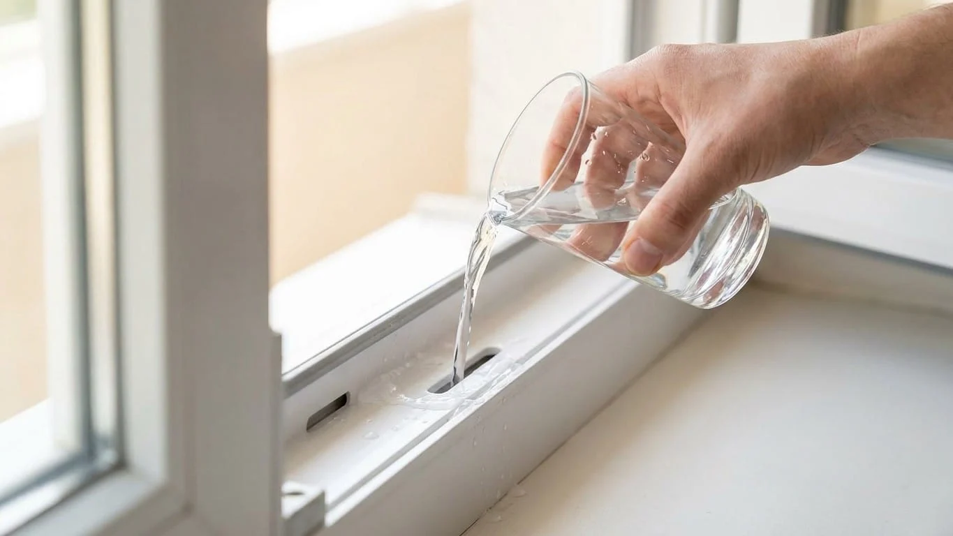 Ammattilaisten vesilasitesti paljastaa heti, onko PVC-ikkunasi vaarassa vuotaa
