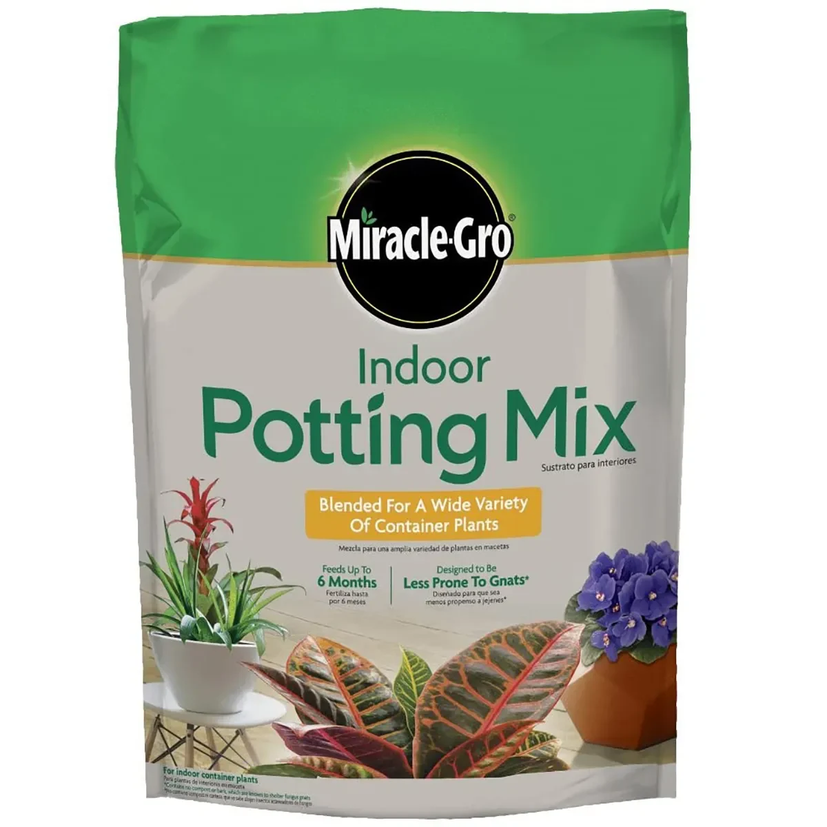 Best Soil for Herbs Options: Miracle-Gro Indoor Potting Mix 6 qt., Grows beautiful Houseplants
