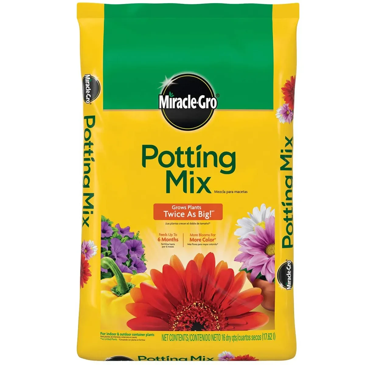 Best Soil for Herbs Options: Miracle-Gro Potting Mix 16 qt