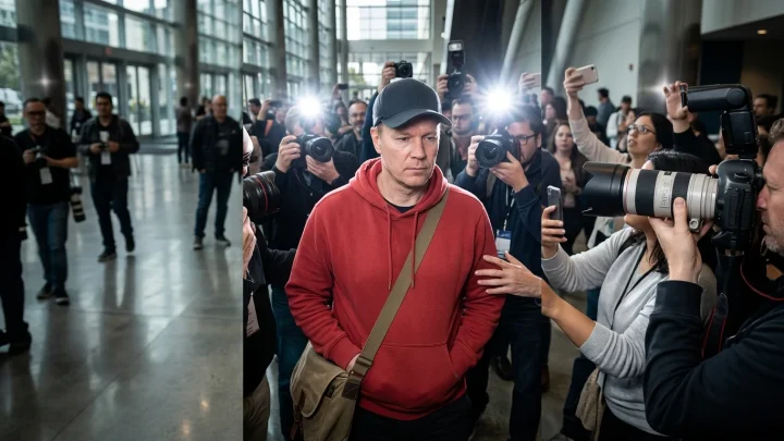 Kimi Räikkönen osallistumassa tilaisuuteen Jyväskylän Paviljongilla.