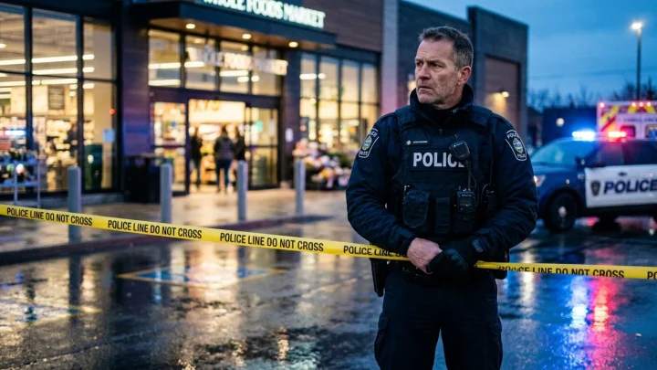 Poliisiautoja ja viranomaistoimintaa Klaukkalassa.