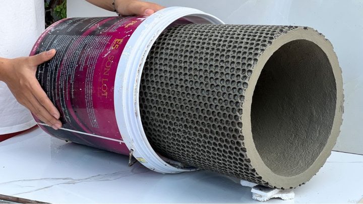 Tee itse betoniruukut: Näin hyödynnät kuplamuovia ja muoviastioita