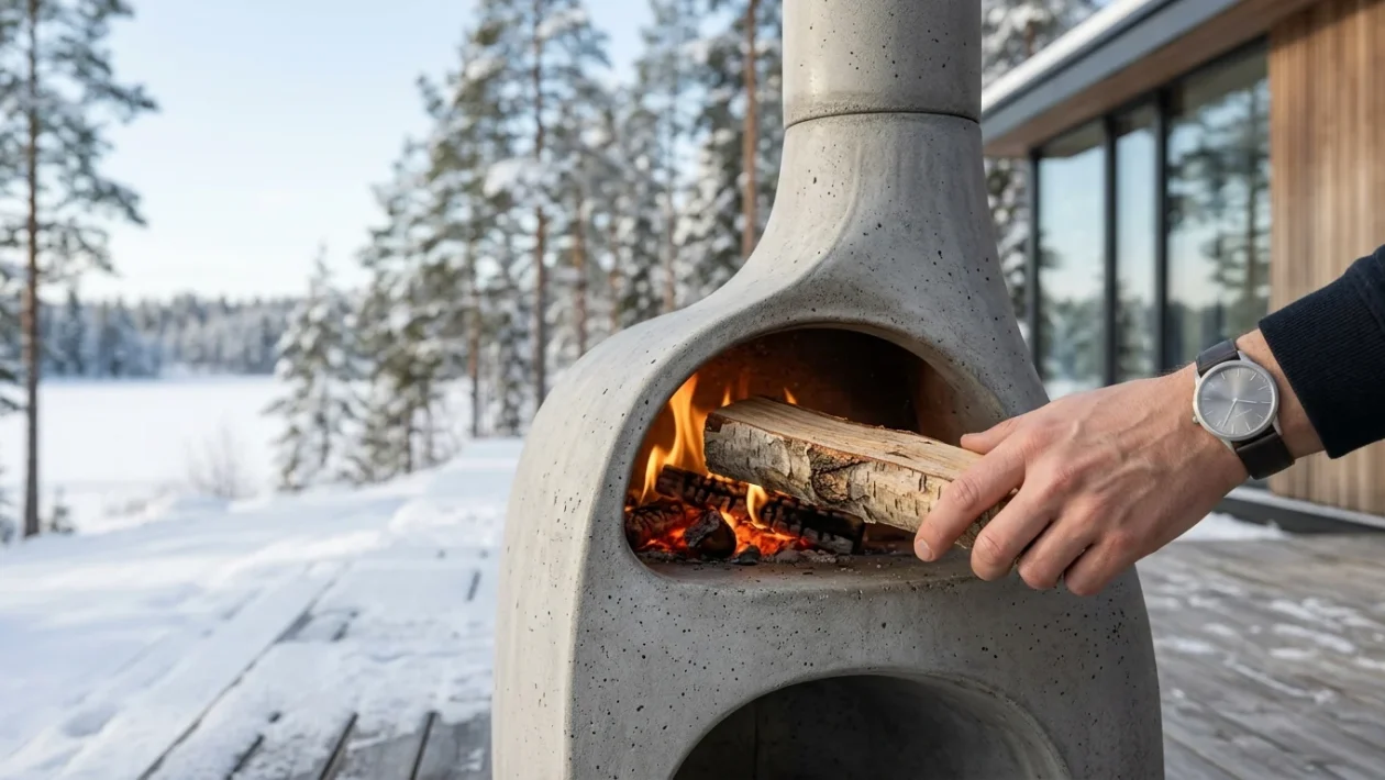 Muovituolista valettu sementtihella ulkokäytössä