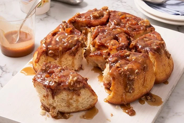 Peach Cobbler Sticky Buns