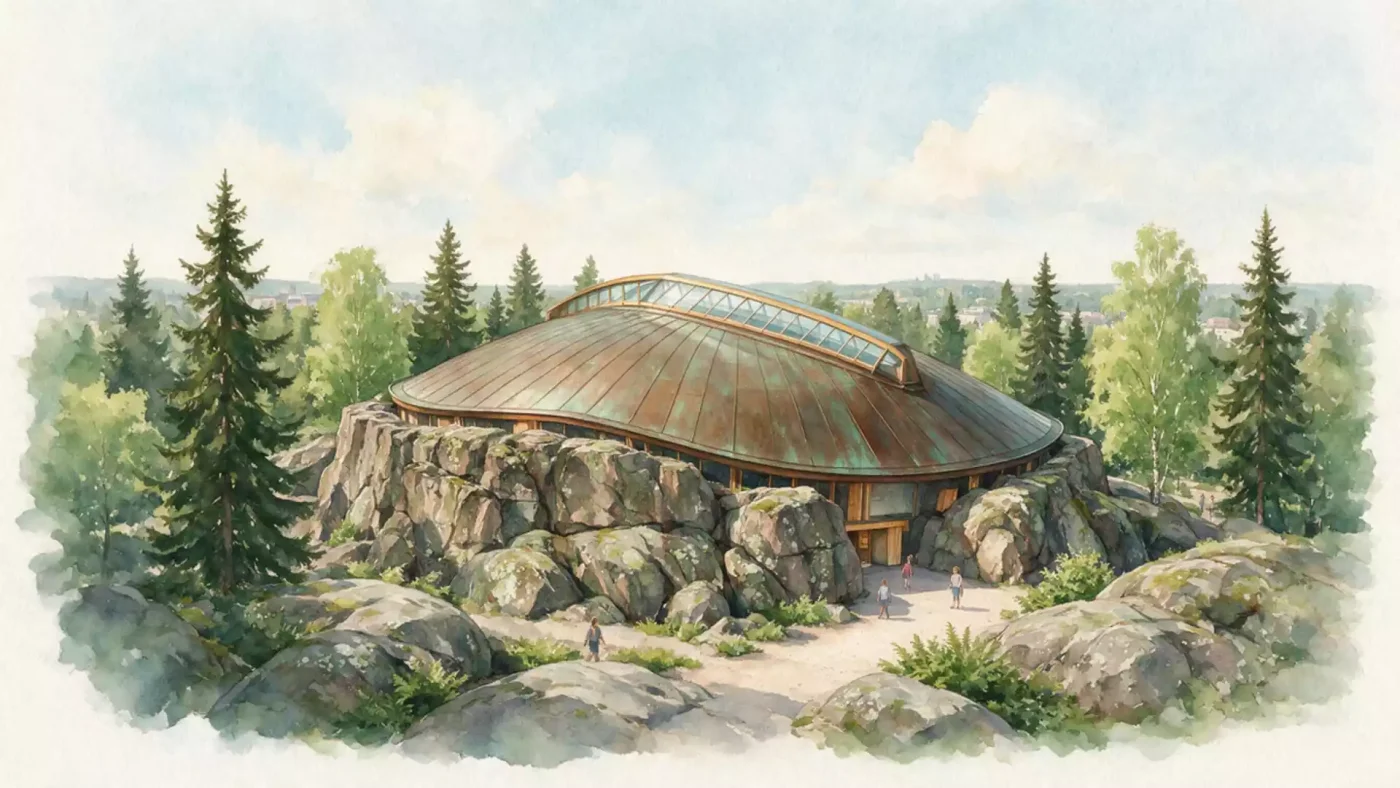 Temppeliaukion kirkko: Helsingin graniittiin hakattu moderni mestariteos
