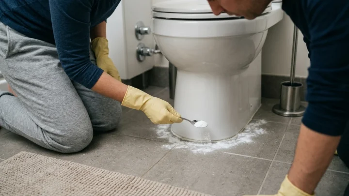 Ruokasooda wc-istuimen puhdistuksessa ja hajujen poistossa